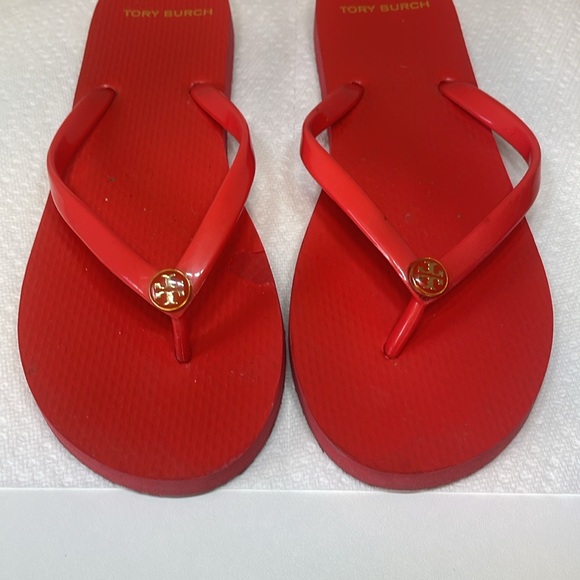 Tory Burch Red Flip Flops - Picture 3 of 6